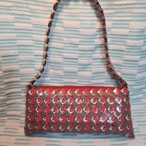 Candy Wrapper Stylish Red Patterned Women's Bag